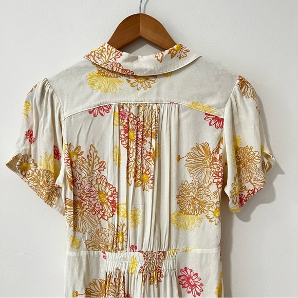 Free People Short Sleeve V-Neck Mini Sun Dress XS - Picture 4 of 8